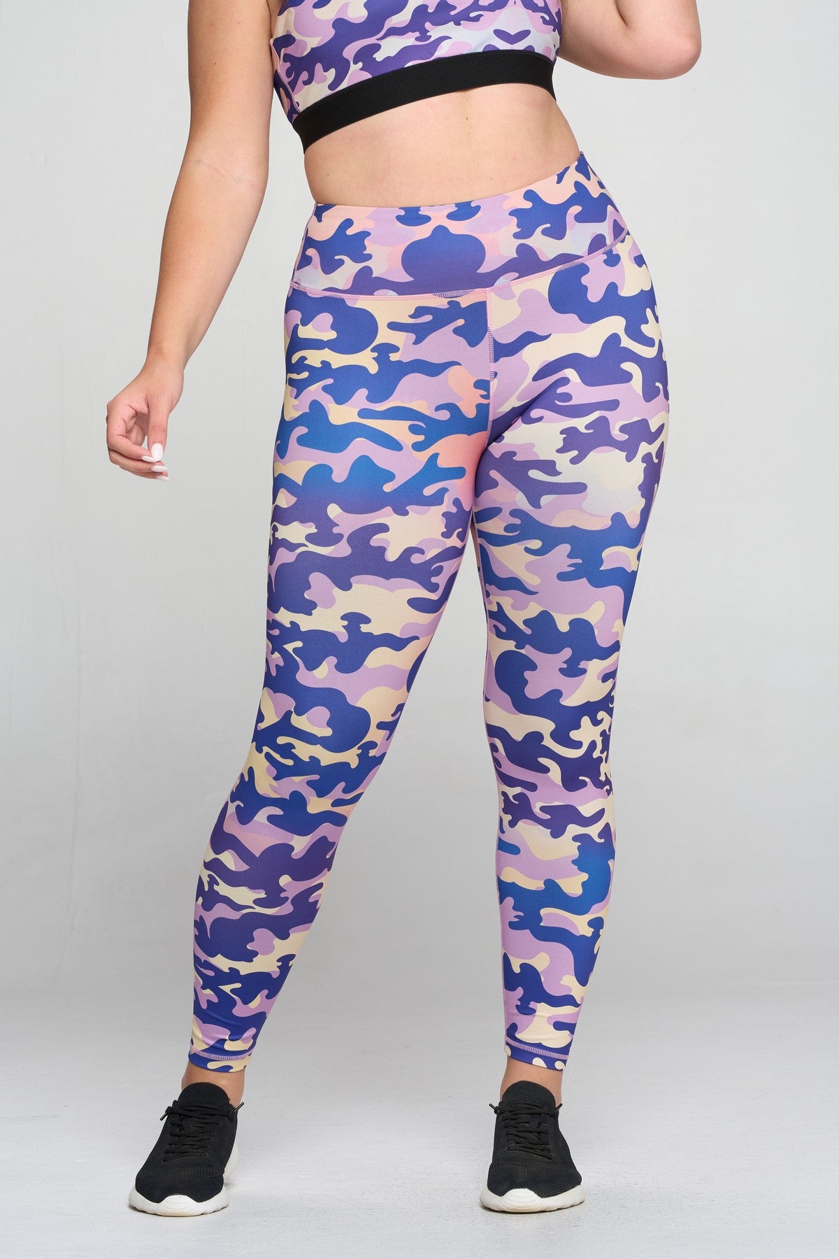 Purple Camo Plus Size Leggings