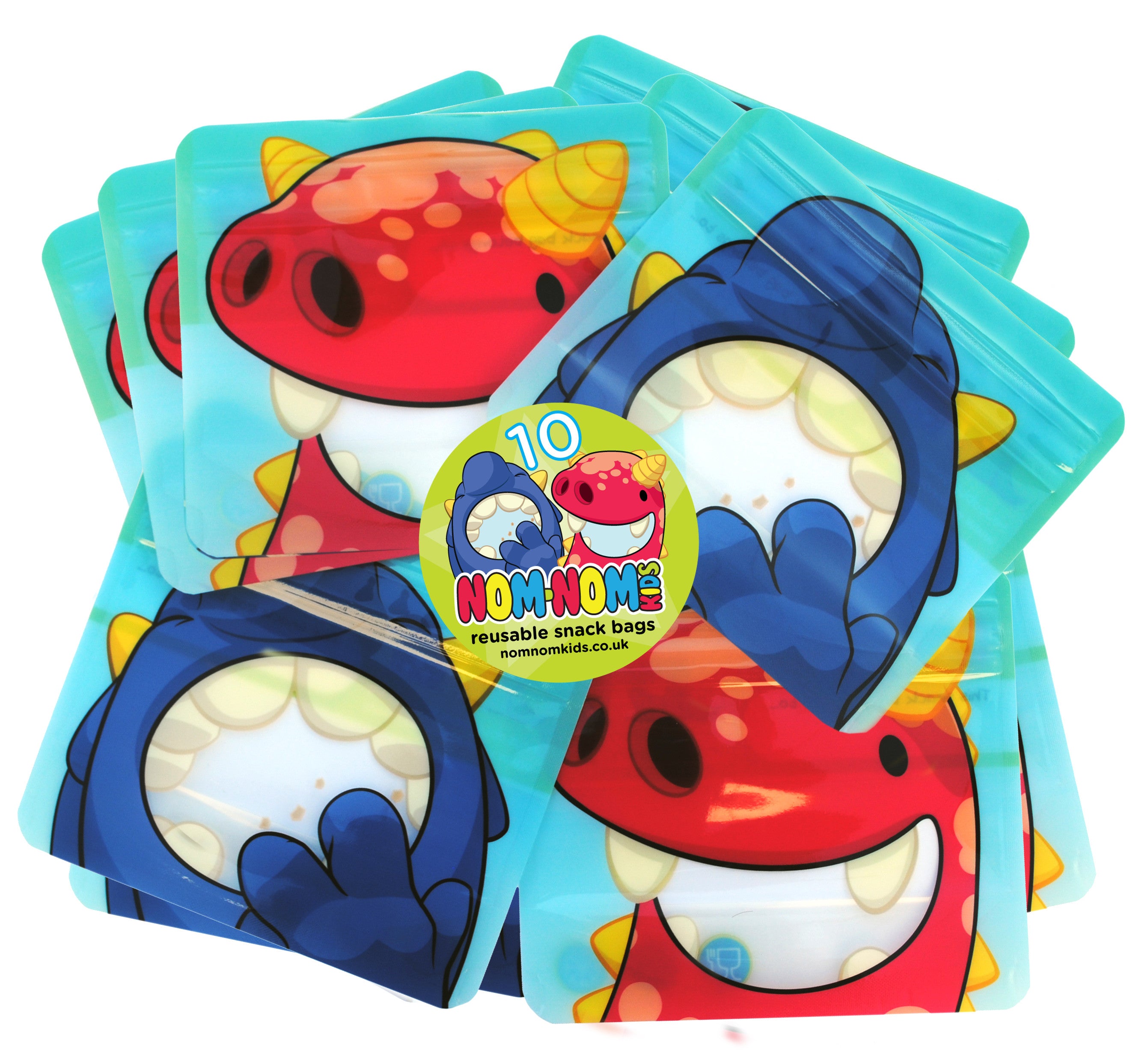 10 Reusable snack bags by Nom Nom Kids, Nom Nom Kids