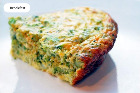 keto recipe Crustless Broccoli, Egg and Cheese Quiche 