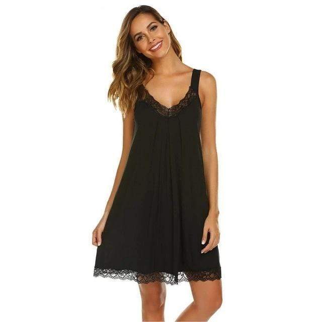 black night dress ladies