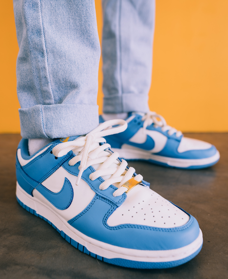 dunk low unc white laces