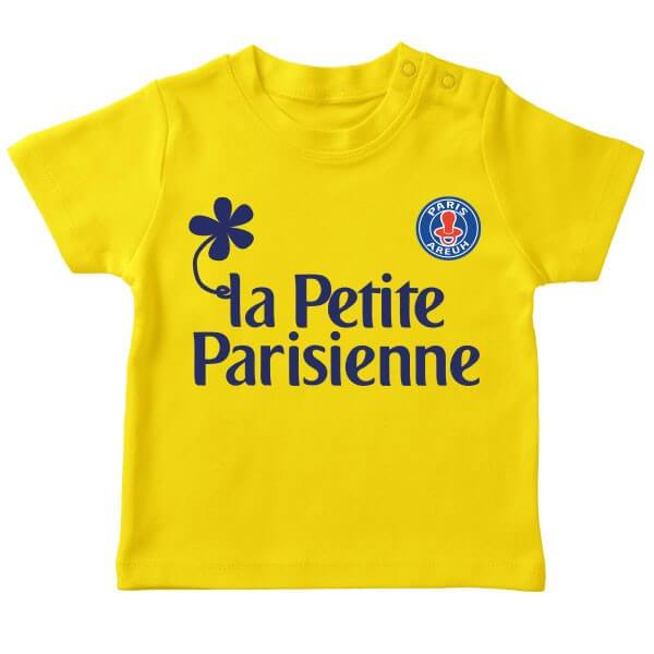 T Shirt Psg Bebe Fille Maillot Exterieur Jaune Livraison Gratuite Petitdemon