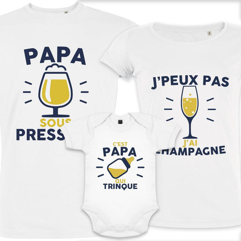 Vetement Assorti Famille T Shirt Je Peux Pas J Ai Apero Petitdemon