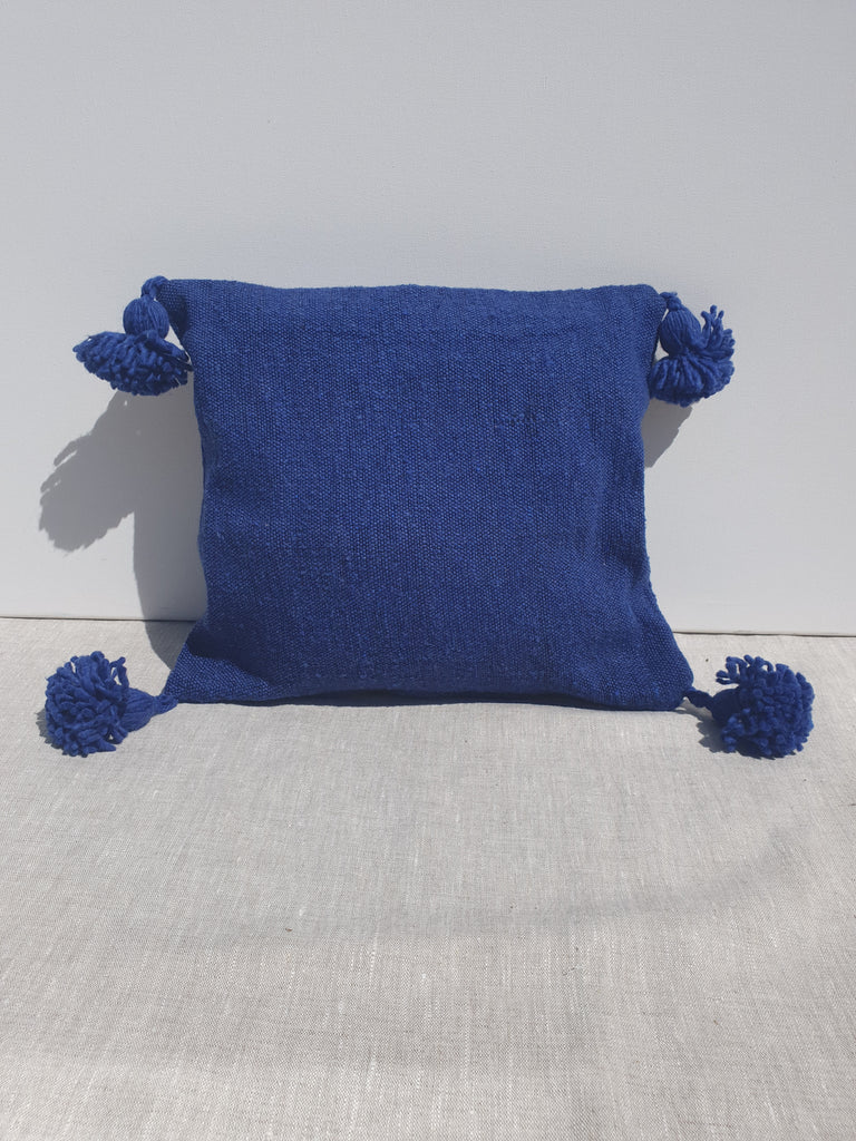 Kussen Pompom Blauw Small Su Ah