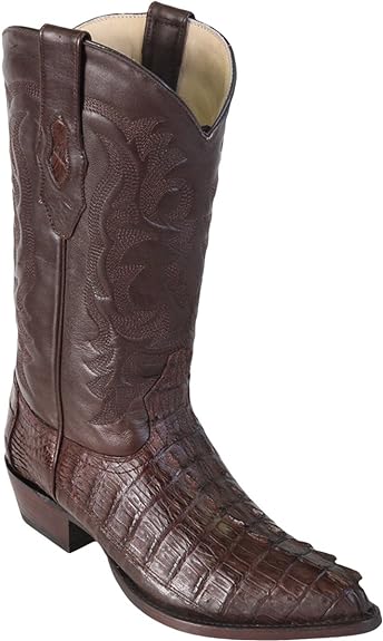 Original Brown Caiman (Gator) Tail LeatherJ-Toe Boot