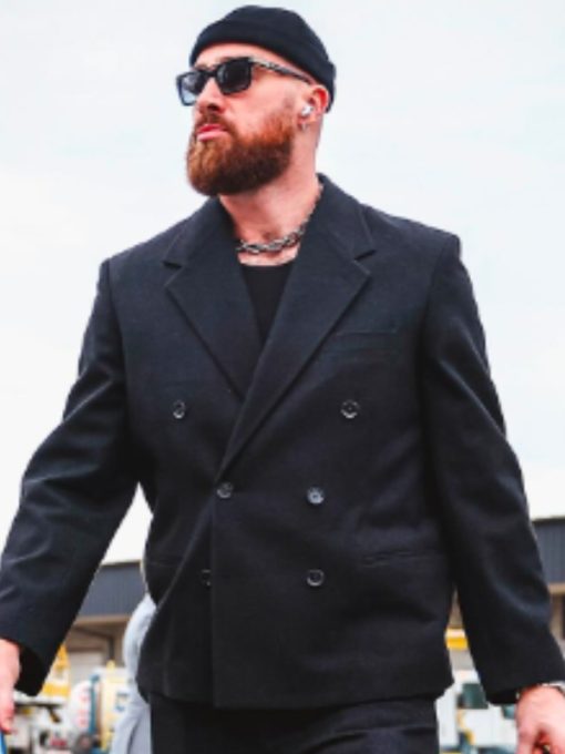 Travis Kelce AFC Championship Black Suit