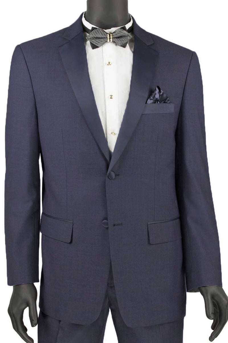 Mens Slim Fit Wool Feel Tuxedo in Navy