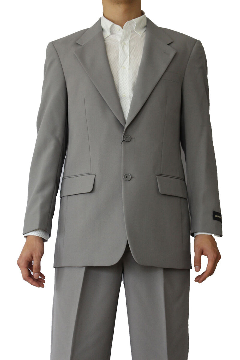 Mens 2 Button Polyester Fashion Suit in Grey