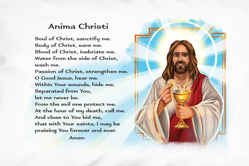 Anima Christi Prayer Card - Confraternity of Penitents Holy Angels Gift Shop