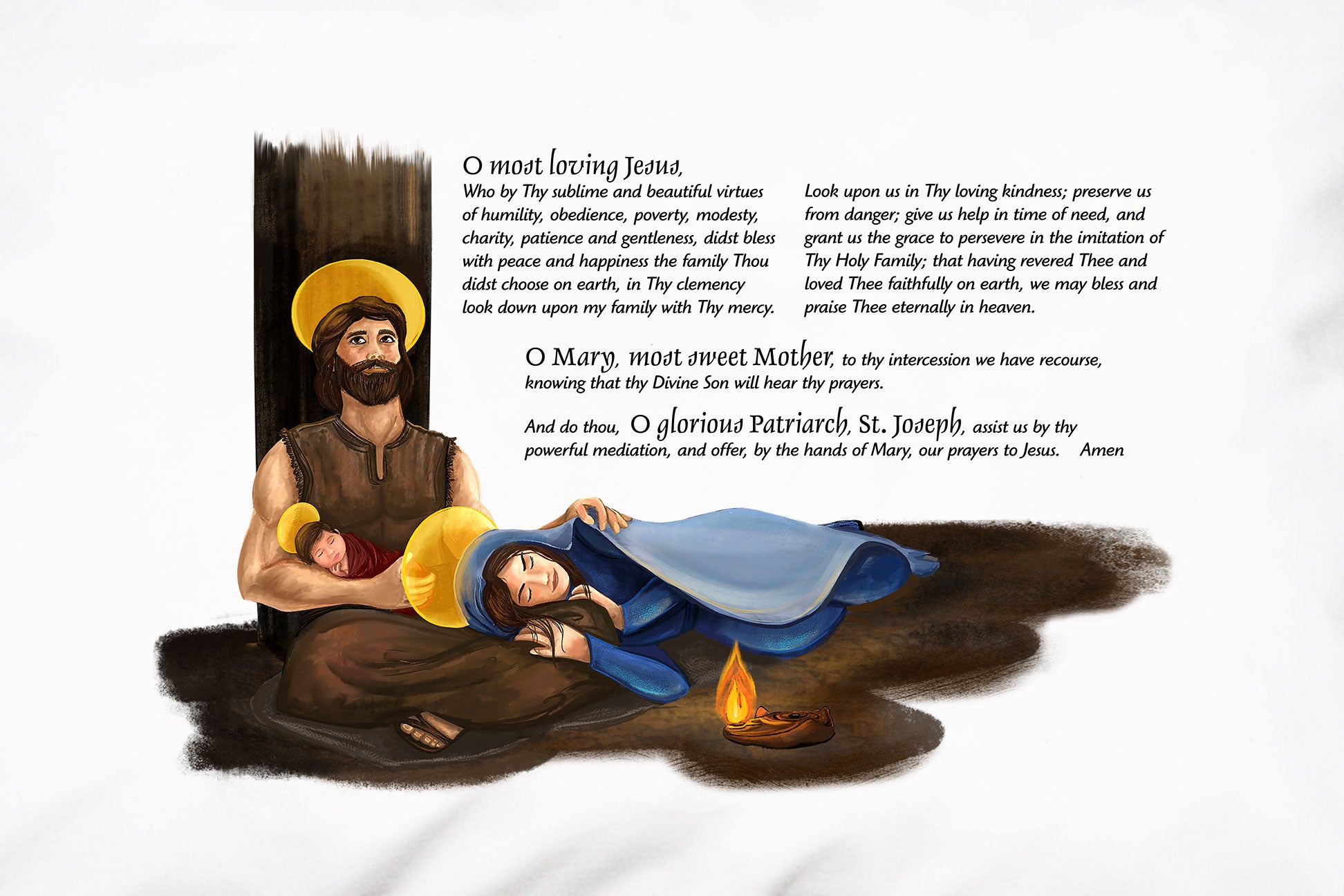 Prayers To The Holy Family Prayer For Grace Prayer Pillowcases