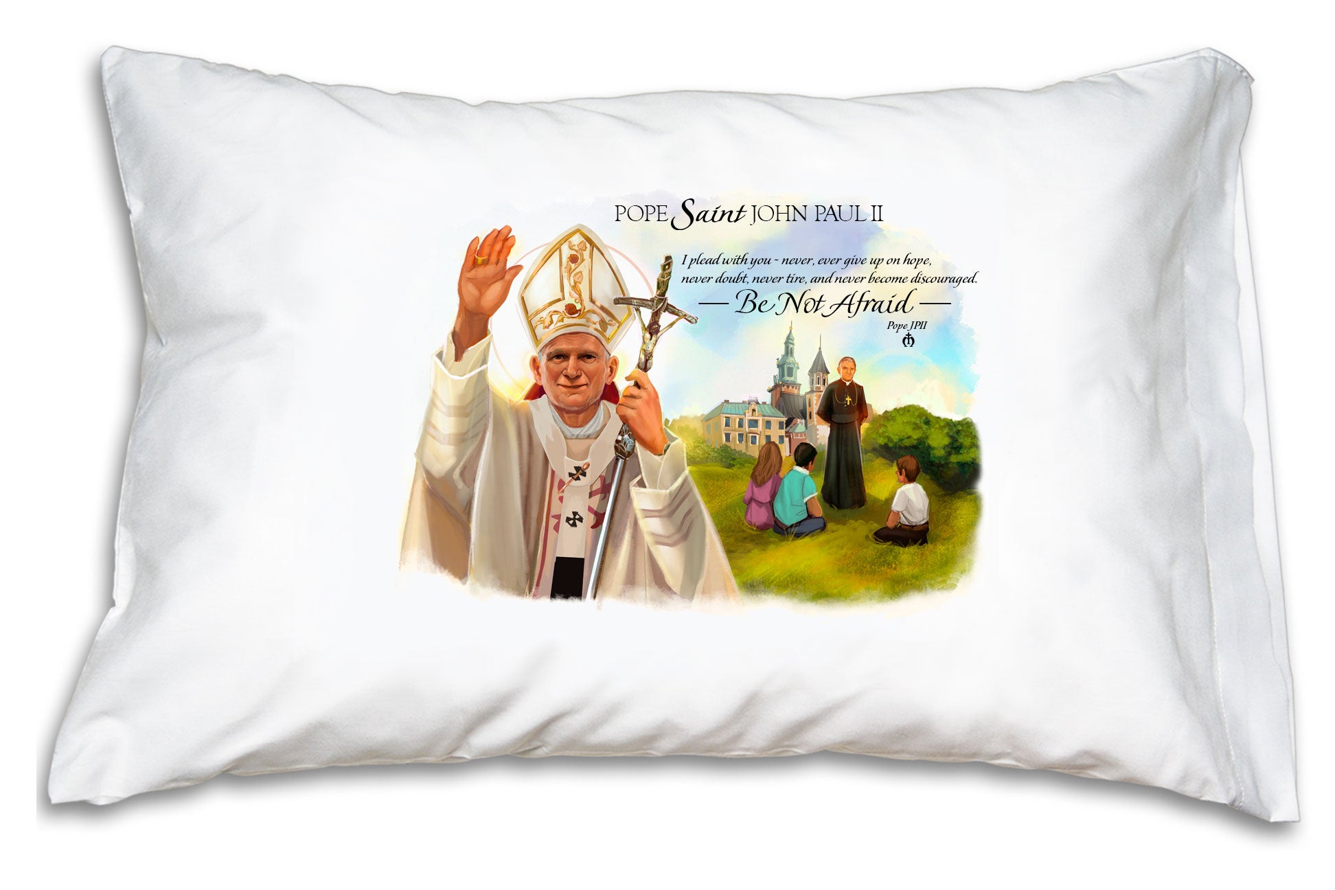 Pope John Paul Ii Saint Jpii Prayer Pillowcase Prayer Pillowcases 