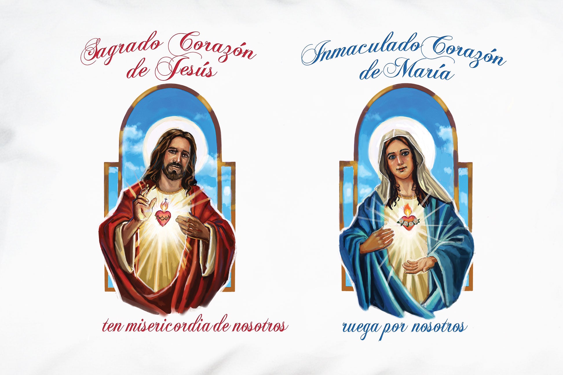 Corazones de Jesús y María