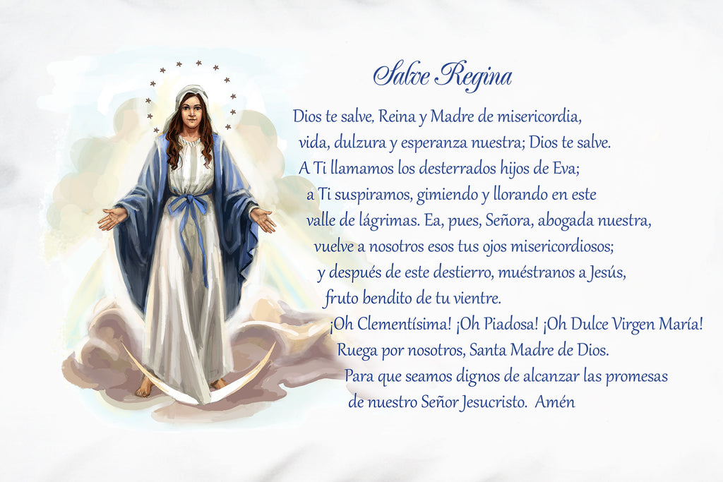 Rosary Prayers in Spanish Salve Regina Prayer Pillowcases