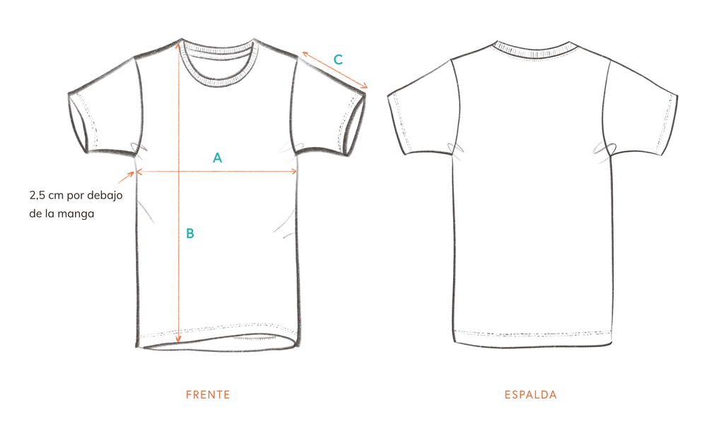 Guía de tallas - Camiseta Infantil - The Misia Project