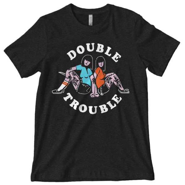 Double trouble. Футболка Double Trouble Современник. Trouble t Shirt. Wicked clothes t Shirt.