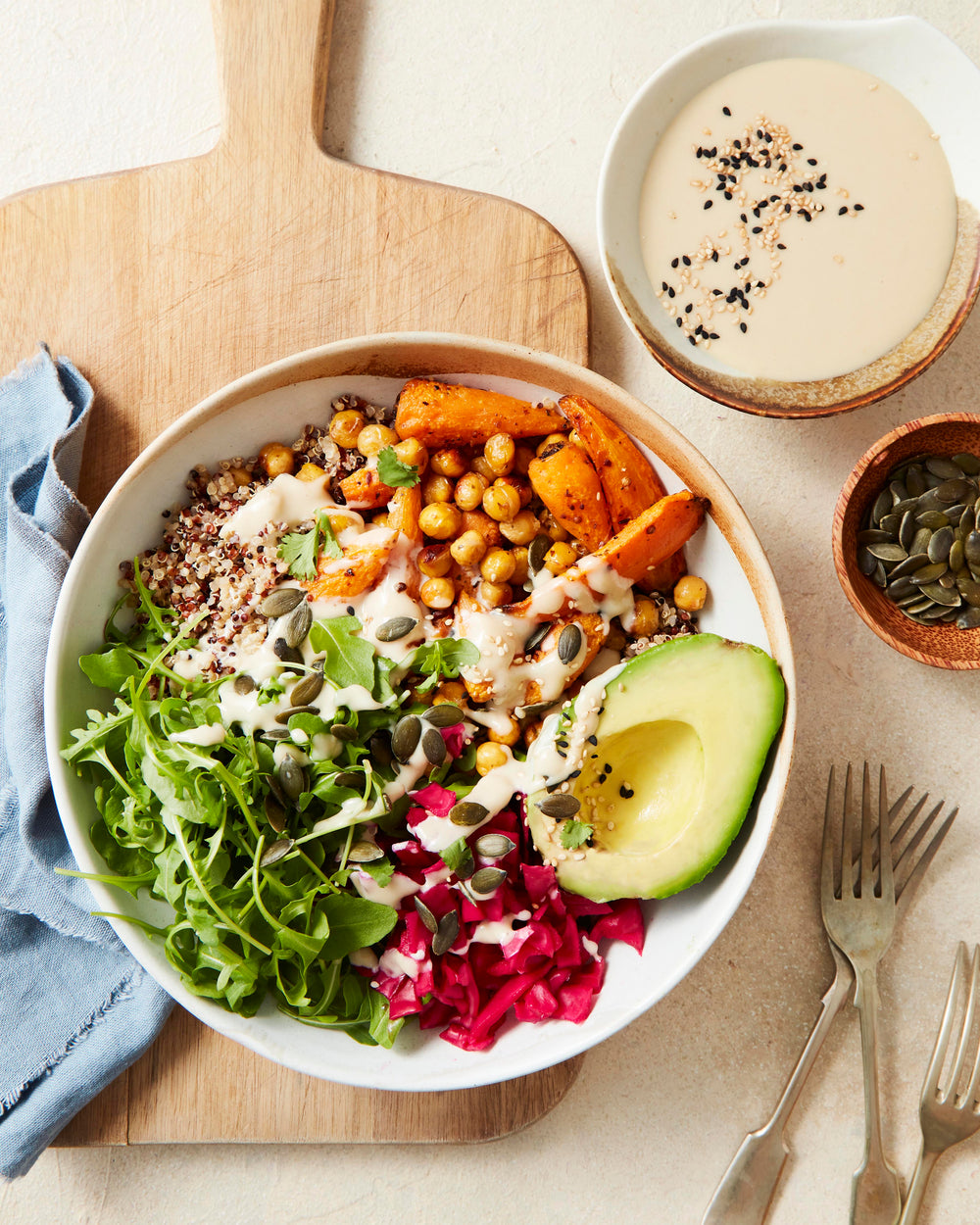 Winter Buddha Bowl with Miso Tahini Dressing | Aspall