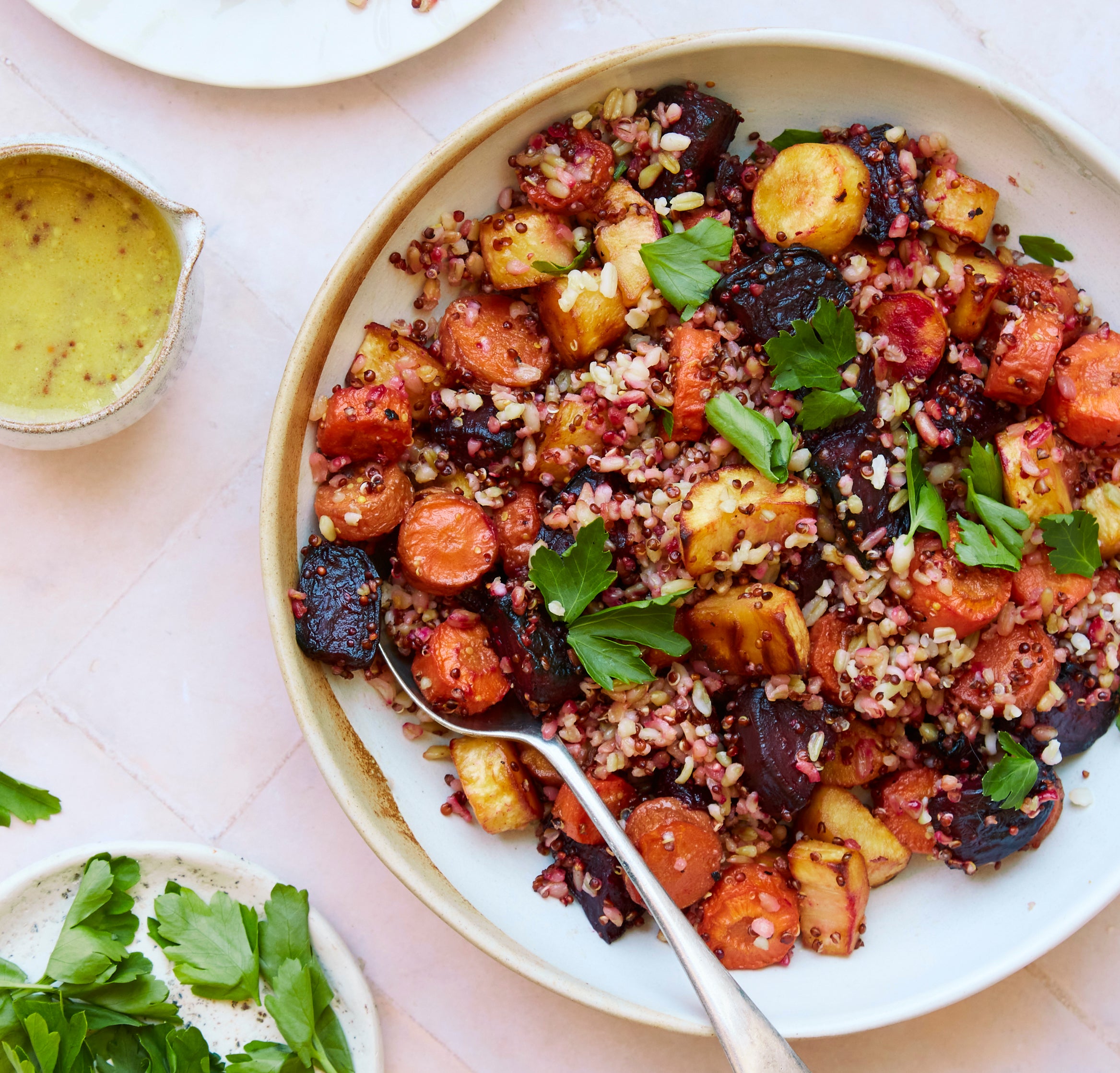 Roasted root vegetable salad