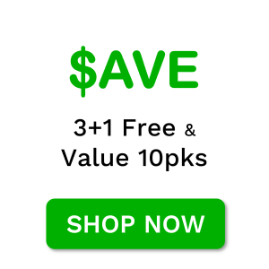 save on 3+1 Free and Value 10pks shop now icon