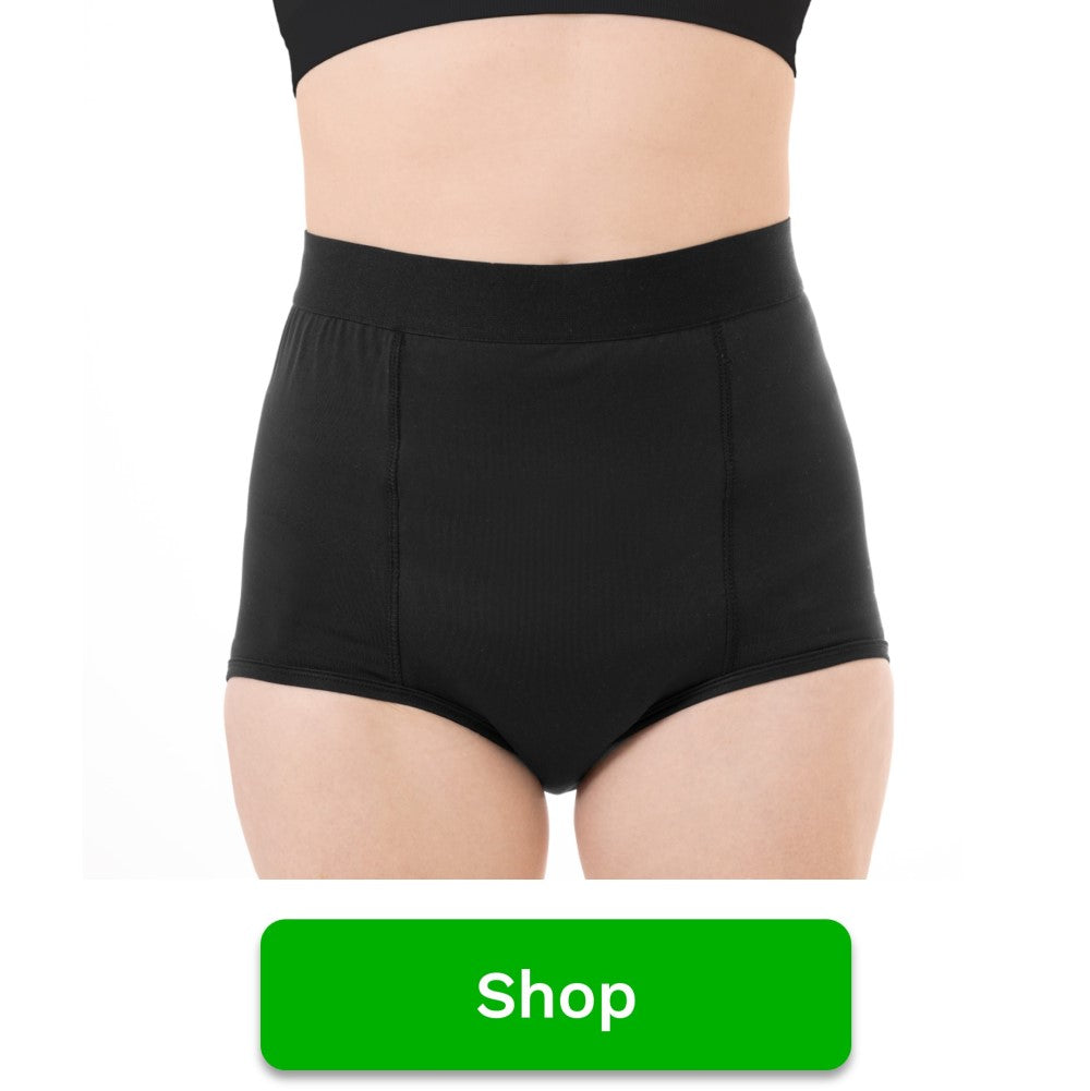 High Waist Post Baby Panty for Postpartum Recovery in Black by