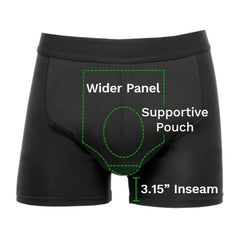 Mens Washable Incontinence Boxer Briefs - Zorbies Leak Proof Underwear