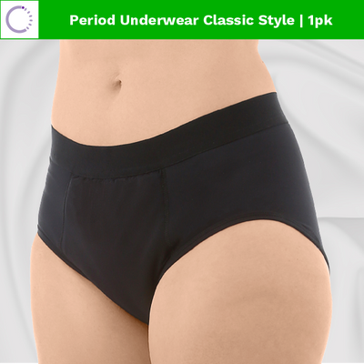 Women's Period Panties, Moderate Absorbent Classic Brief, 1 Pair, zorbies.com