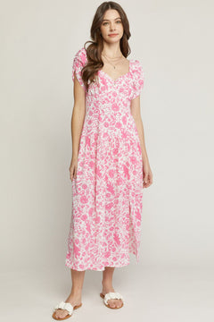 Sweetheart Pink Midi Dress