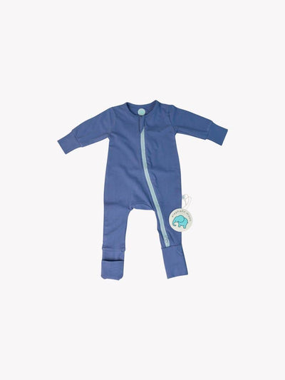 Convertible Zipper Romper - Blue-Baby Sleeper-Anatomy Clothing Boutique in Brenham, Texas