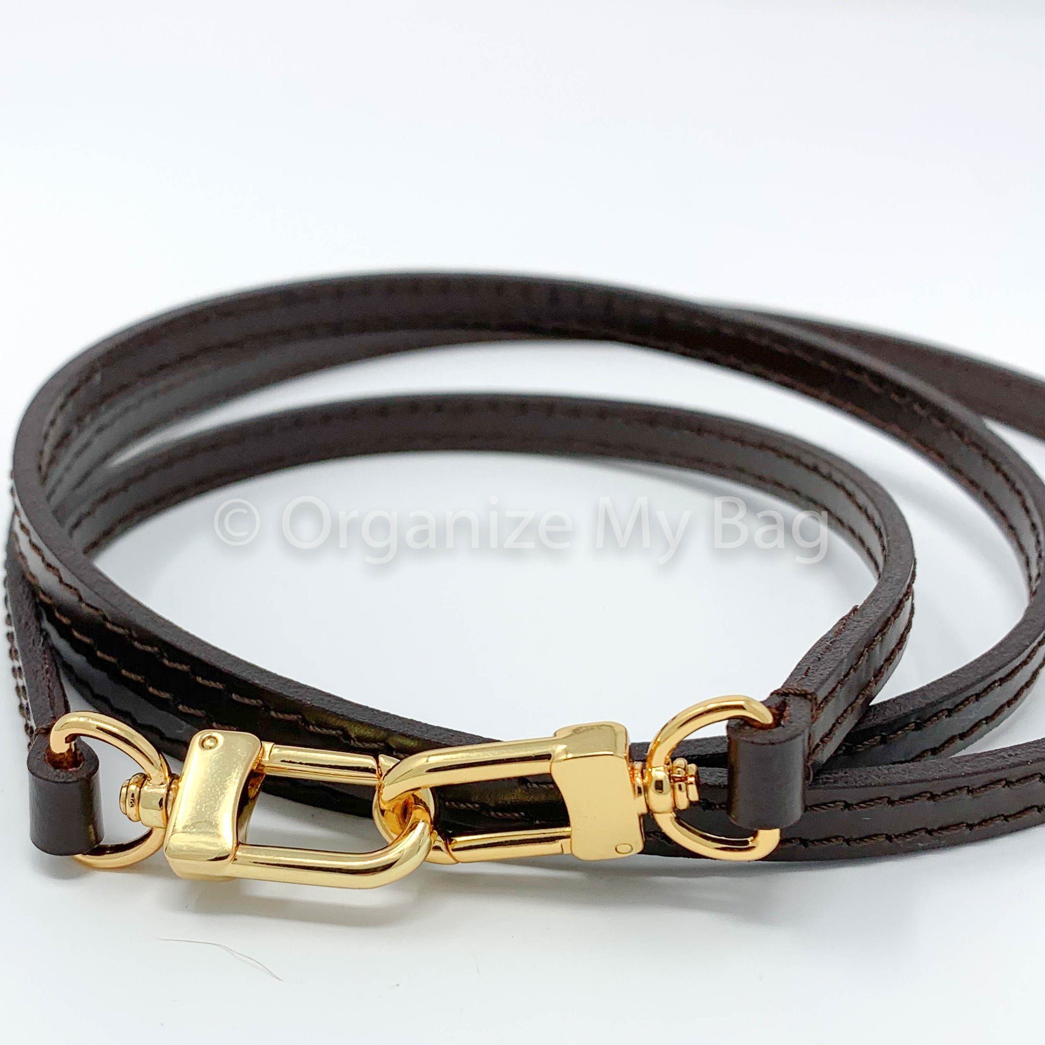 Black Leather Strap for Louis Vuitton Speedy, NeoNoe, Trevi, Metis etc -  3/4 inch (19mm) Wide - Adjustable Shoulder to Crossbody Lengths