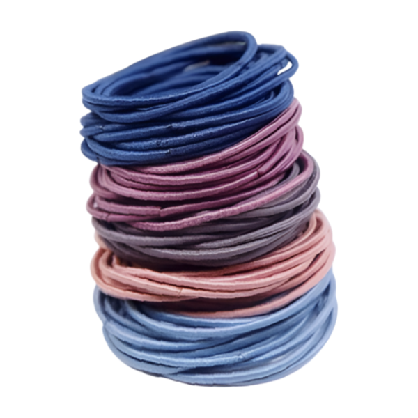 100 Elasticated Hair Bands - Multi Coloured 1