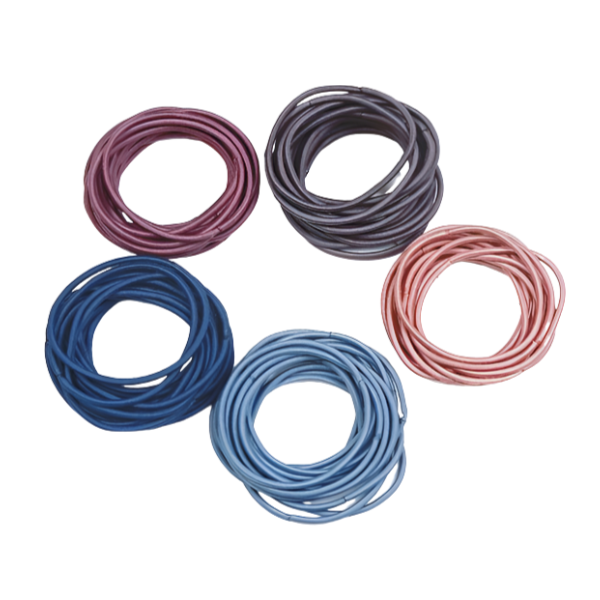 100 Elasticated Hair Bands - Multi Coloured 2