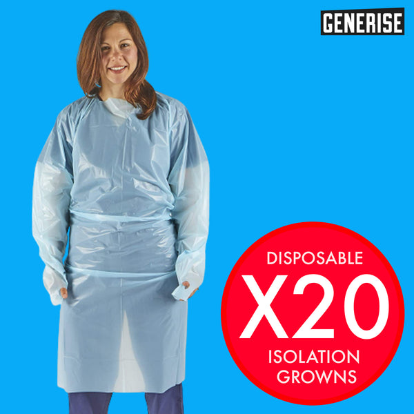 Generise Fluid Resistant Isolation Gown - Blue 5