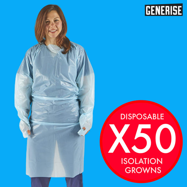 Generise Fluid Resistant Isolation Gown - Blue 4