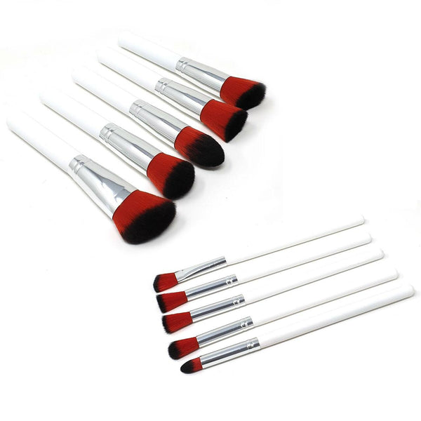 10pc Spectrum And Prism Coloured Make Up Brush Set 0