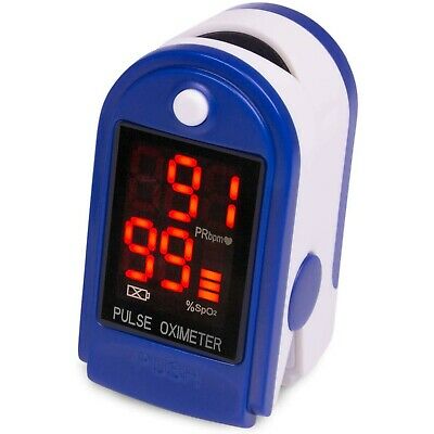 Generise Oximeter Finger Tip Pulse - Blue & White with Red Display 1