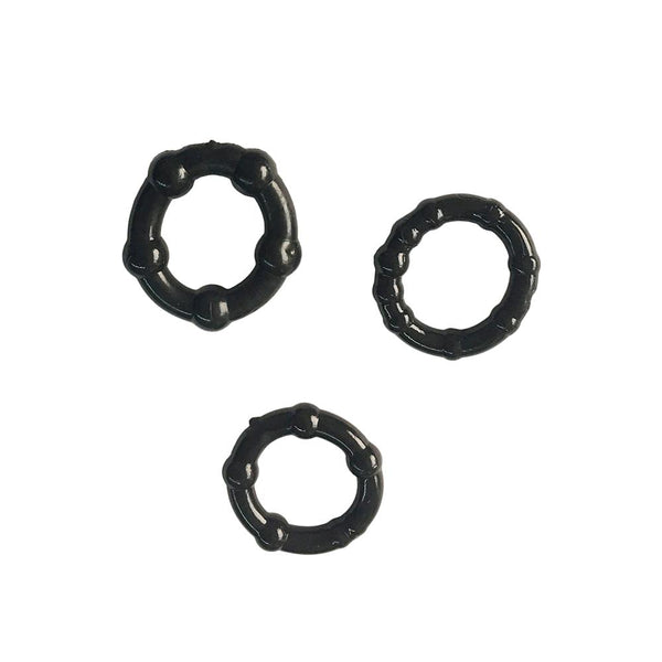 Generise Stay Hard Beaded Cock Rings 3 Pack 2