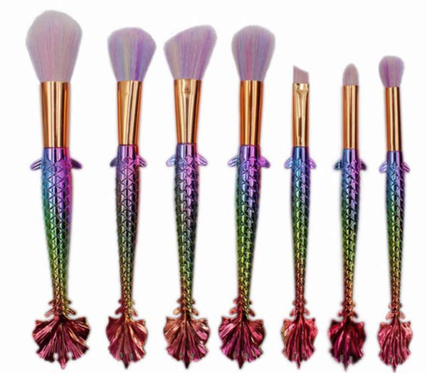 Glamza Luxurious Mermaid 7pc Makeup Brush Set 0