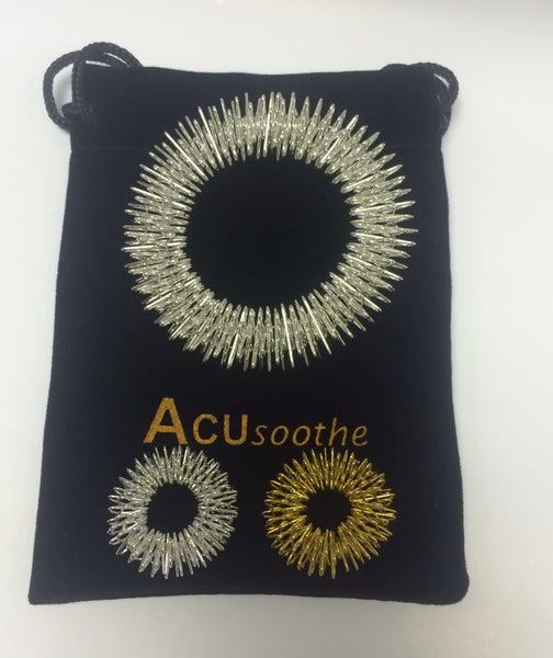 Acusoothe Acupressure Bracelet Silver and Rings Silver and Gold 0