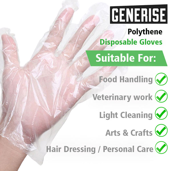 Generise Disposable Plastic Gloves 100 Per Pack 1