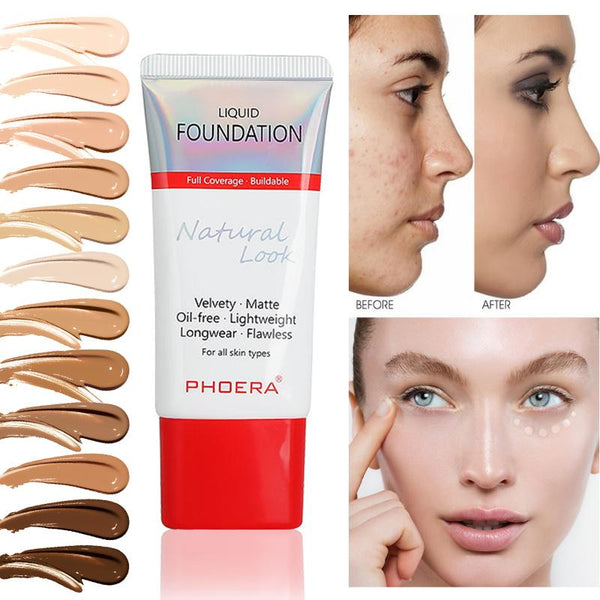 Phoera Liquid Foundation Tube Packaging 1