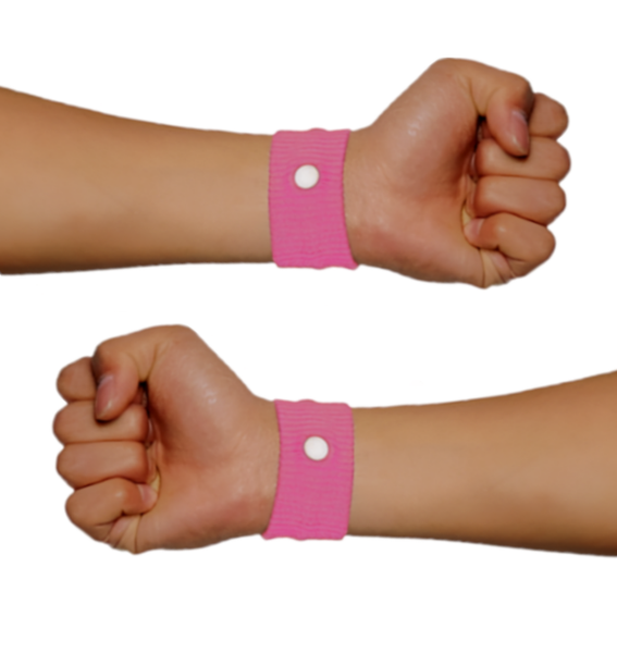 Travel Sickness Bands - Black or Pink 6