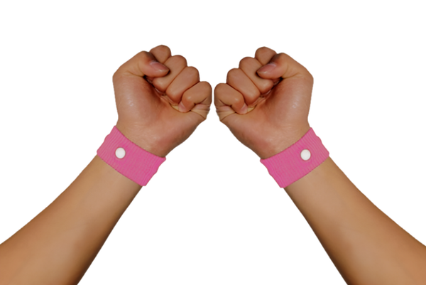 Travel Sickness Bands - Black or Pink 5