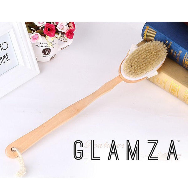 Glamza Pro Long Handle Dry Skin Body Brush 4