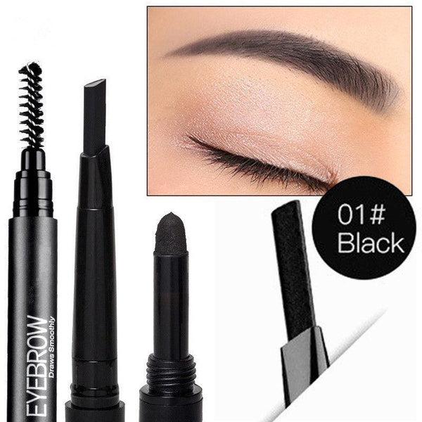 3 In 1 Smooth Stereo Eyebrow Pen - Brush, Powder & Pen 3