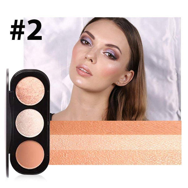 Focallure Triple Colour Blush & Highlighter Palette - Cruelty Free! 6