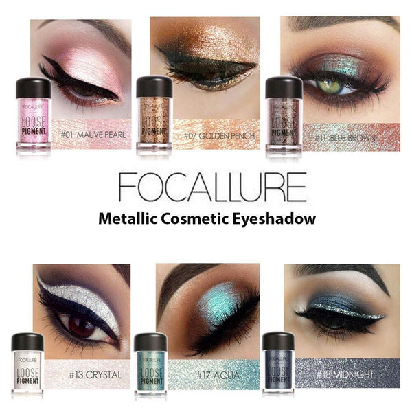 Focallure Metallic Eye Shadow Shimmer Powder - Cruelty Free! 0