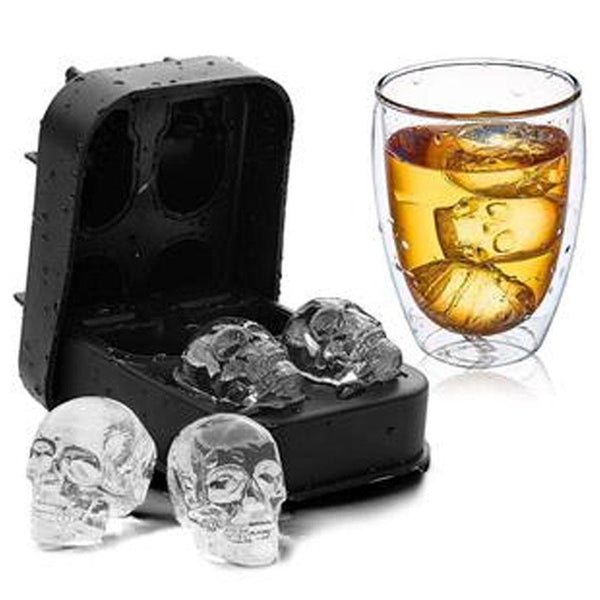 3D Silicone Skull Shape Ice Cube Trays 0