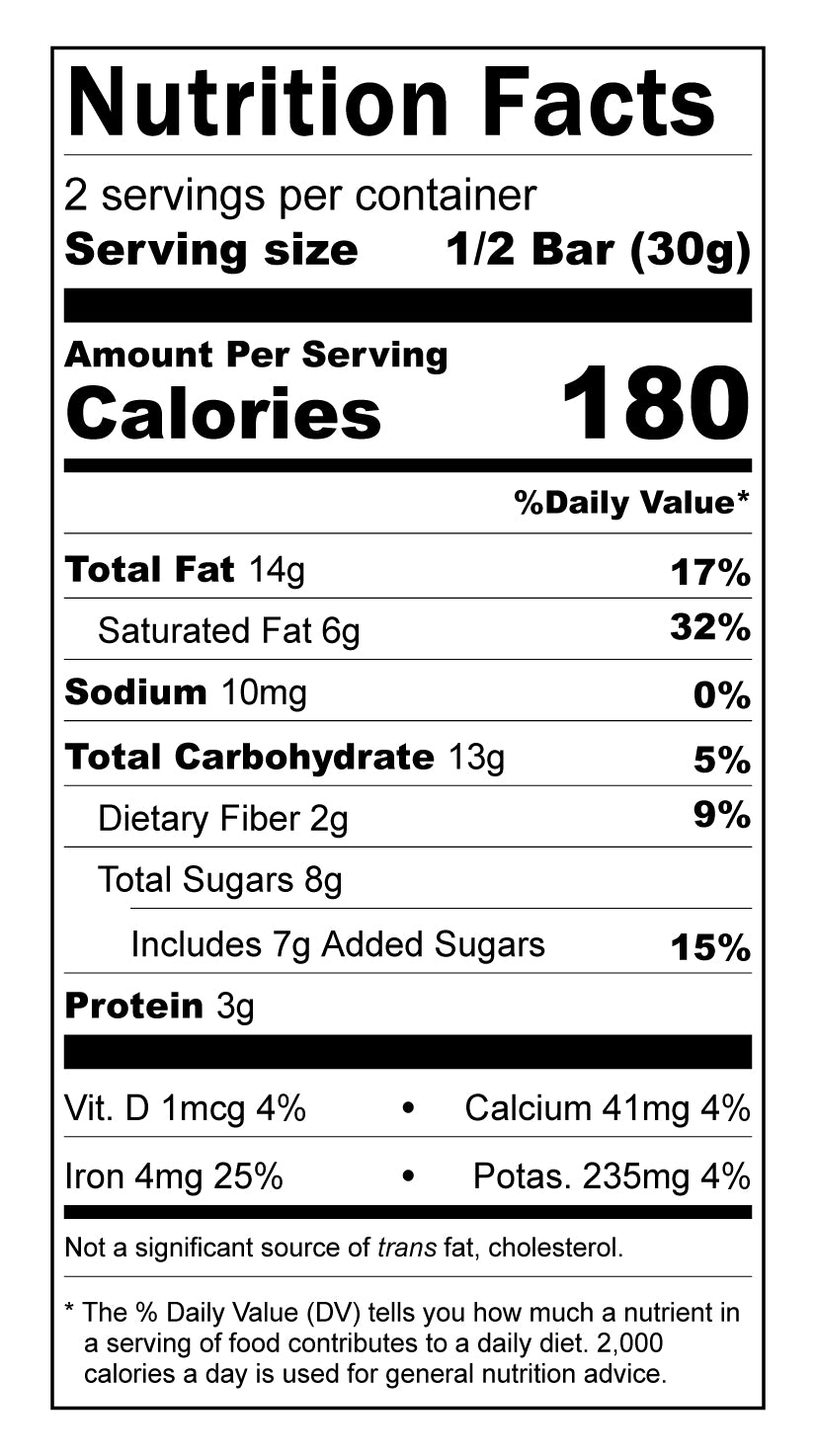 Nutrition label