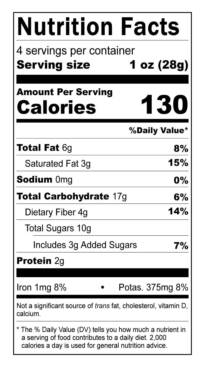 Nutrition label