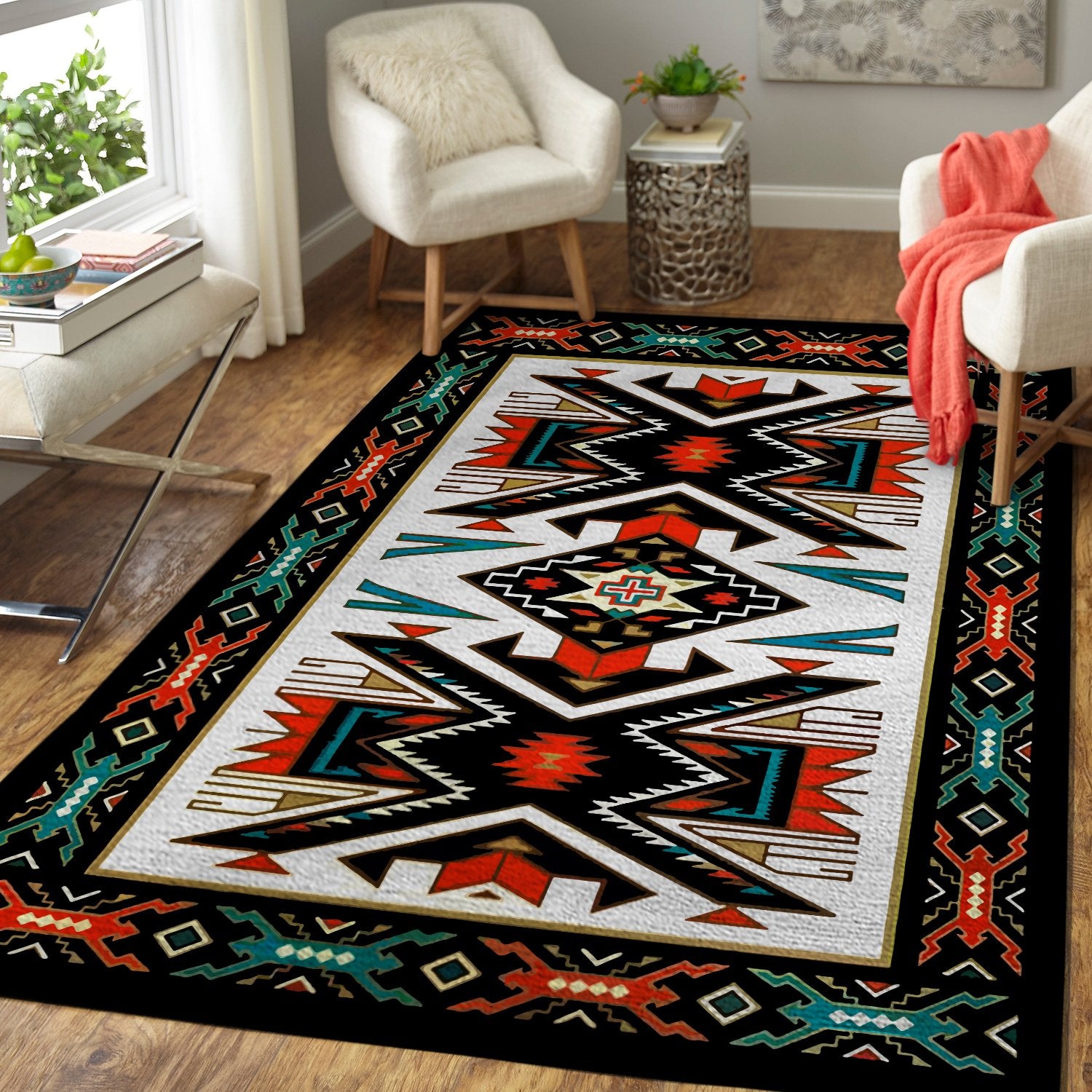 Tribal Color Native American Area Rug no link – Powwow Store