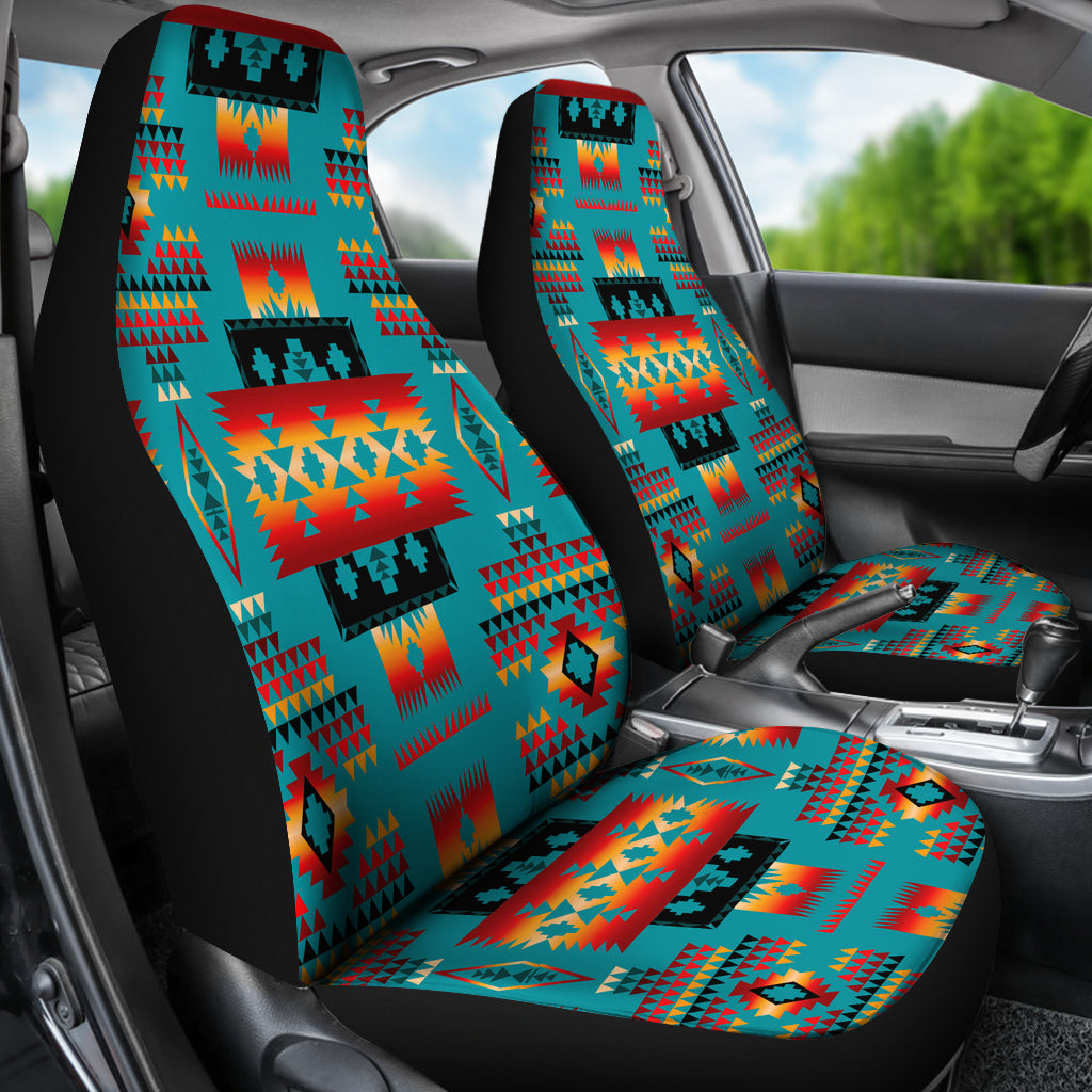 Gb Nat00046 14 Blue Native Tribes Pattern Native American Car Seat Cov Powwow Store